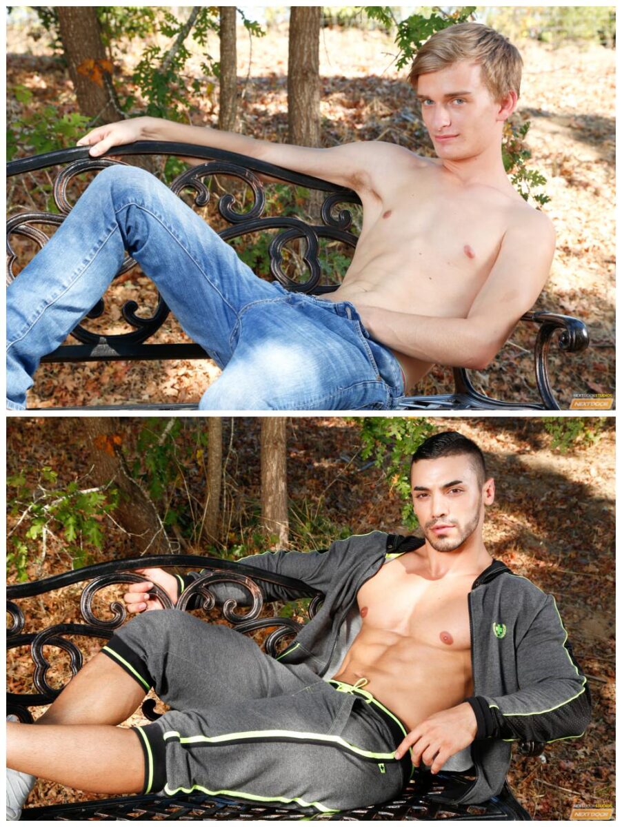 Muscle stud jock Arad fucks blond twink Cody Blake outdoors in the park. Gay anal sex and free pics from Next Door Twink xxx1