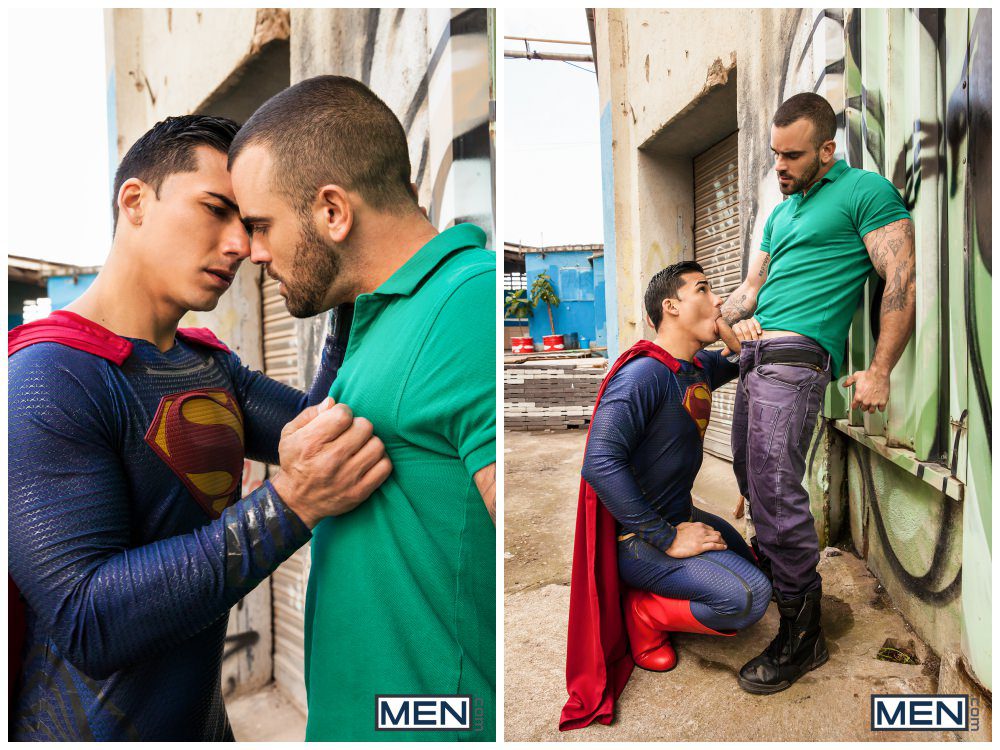 Batman V Superman - A Gay Porn Parody starring Topher DiMaggio and Damien Cross, part one gay anal sex superhero costume MEN xxx free pics video.3