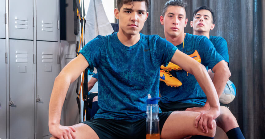 Bareback Twink Soccer Trio Bareback Twink Soccer Trio