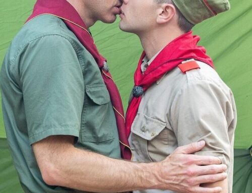 DILF Scoutmaster Breeds Scout Boy Logan Cross Inside Tent